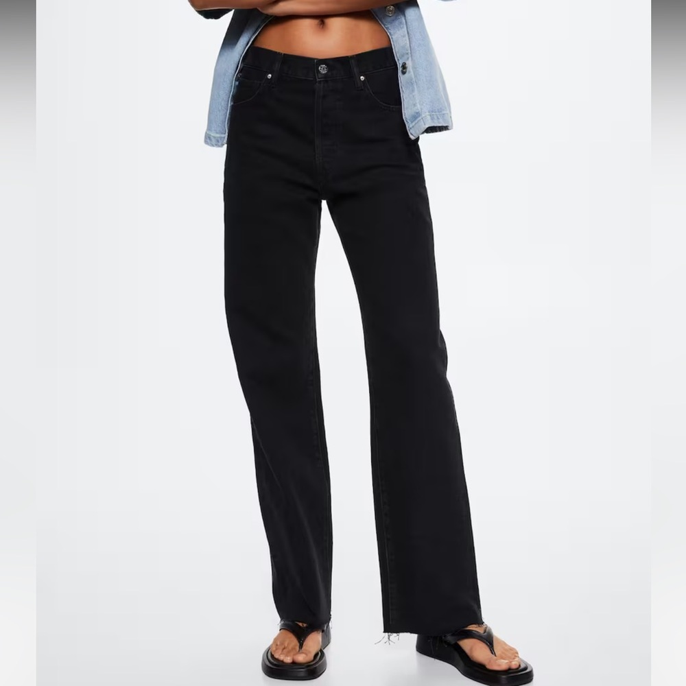 NWT Mango High Rise wide leg jeans